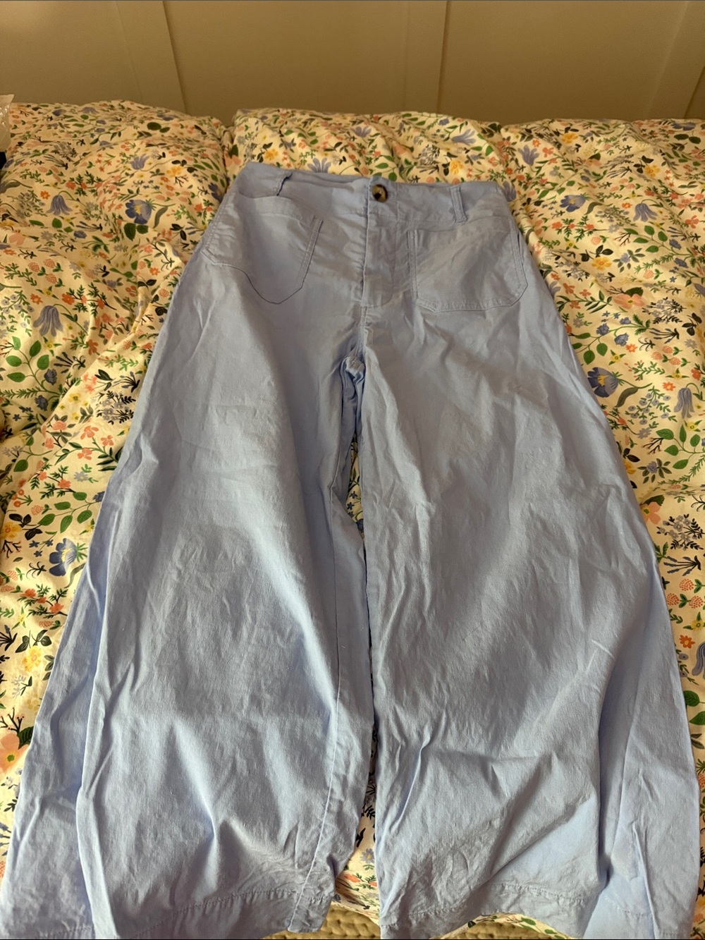 Light Blue Wide-Leg women’s Pants